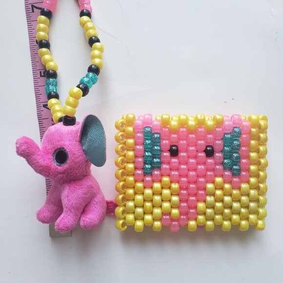 PINK ELEPHANT PONY BEAD Set ×2 - Picture 4 of 8